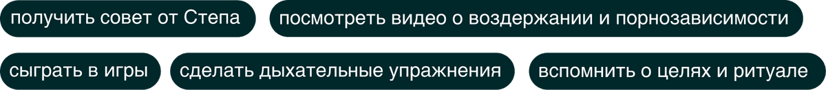 Список доступных функций при нажатии SOS